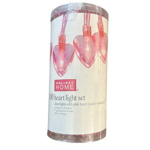 Holiday Home Pink Heart String Lights Valentine’s Day Décor Boudoir Romantic